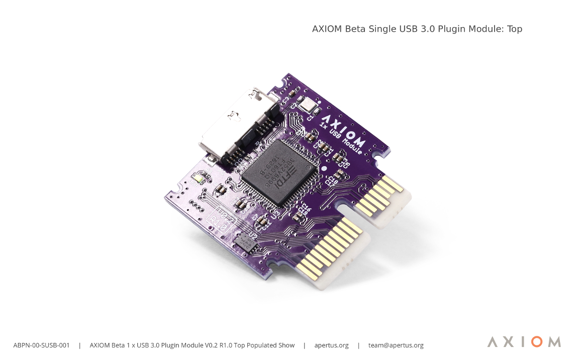 00-SUSB-001- AXIOM Beta 1 x USB 3.0 Plugin Module V0.2 R1.0 Top Populated Show sm.jpg