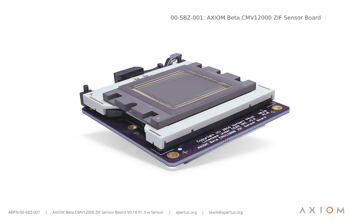 00-SBZ-001- AXIOM Beta CMV12000 ZIF Sensor Board V018R15 w Sensor Show 1150web.jpg