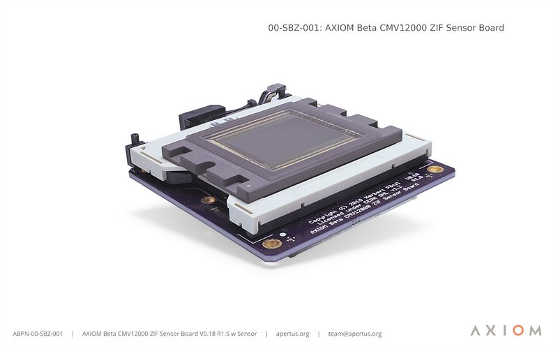 File:00-SBZ-001- AXIOM Beta CMV12000 ZIF Sensor Board V018R15 w Sensor Show 1150web.jpg